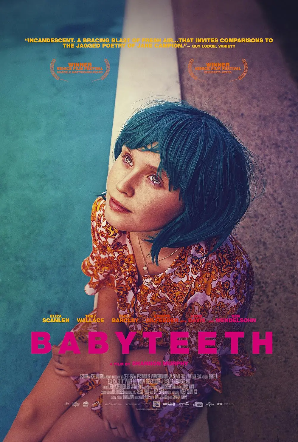 affiche lust in the rain_page-0001 Movie poster for 'Babyteeth' featuring girl with blue hair